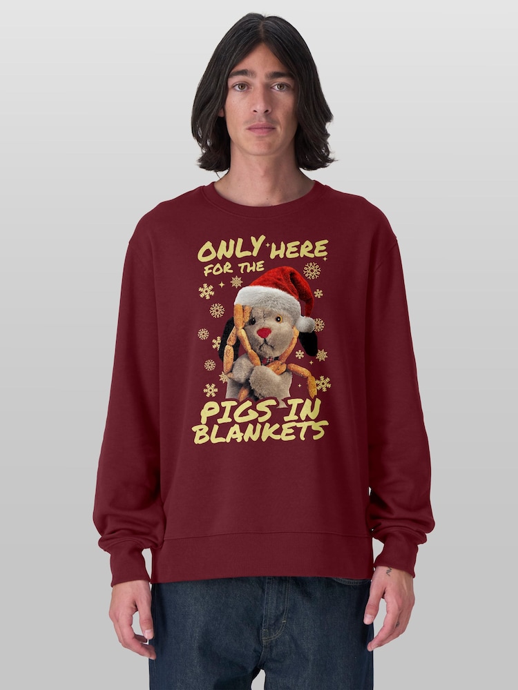 Sweat-shirt de Noël « All + Every Sooty Sweep Only Here For The Pigs In Blankets » uniquement disponible pour les saucisses enrobées de bacon - Image 2 sur 4 Sweat-shirt de Noël « All + Every Sooty Sweep Only Here For The Pigs In Blankets » uniquement disponible pour les saucisses enrobées de bacon - Image 2 sur 4