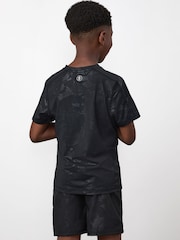 Gym King Black Debossed Camo T-Shirt - Image 2 of 4