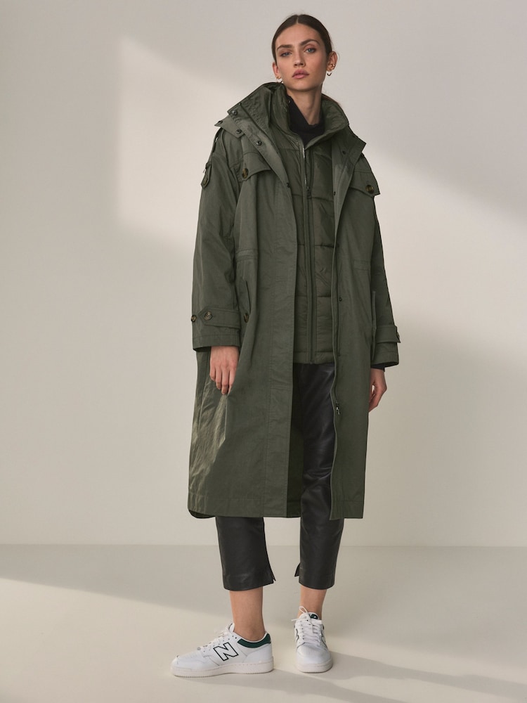 Khaki Green 3-in-1 Utility Waterproof Jacket - Image 1 of 13
