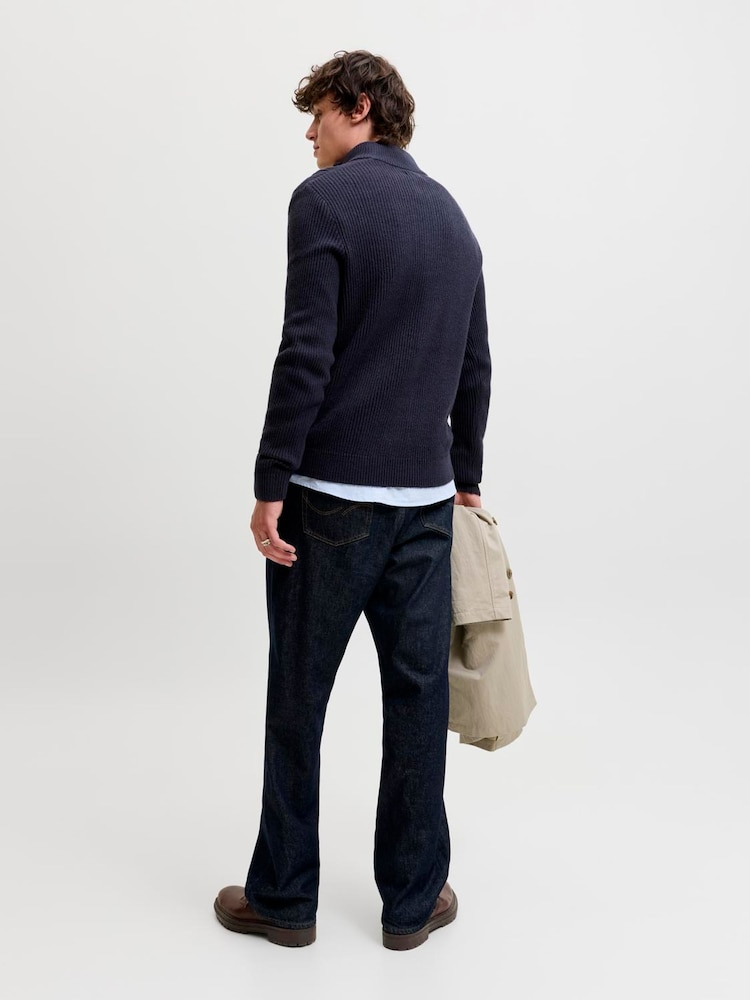 JACK & JONES Rebrasti džemper sa pola patentnog zatvarača - Slika 2 od 5 JACK & JONES Rebrasti džemper sa pola patentnog zatvarača - Slika 2 od 5