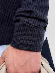 JACK & JONES Rebrasti džemper sa pola patentnog zatvarača - Slika 4 od 5
