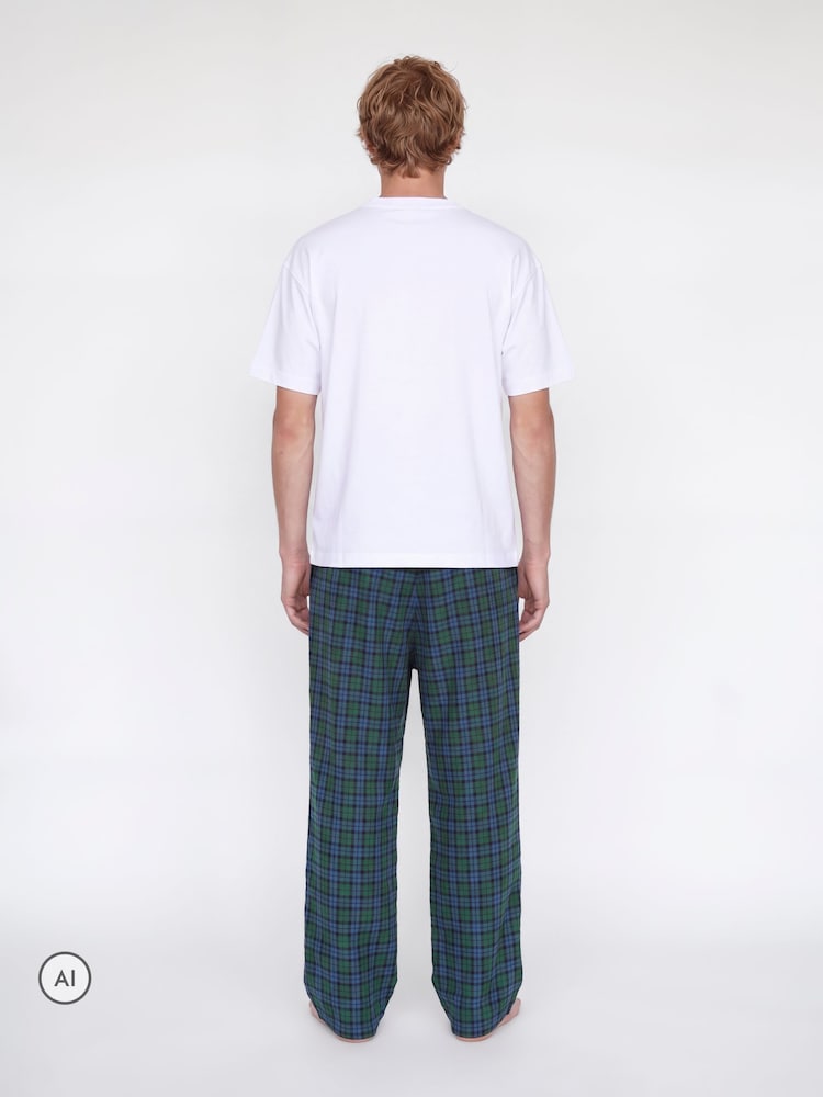 أخضر - JACK & JONES Checked Lounge Bottoms Pyjamas - صورة 2 من 7 أخضر - JACK & JONES Checked Lounge Bottoms Pyjamas - صورة 2 من 7