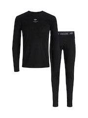 JACK & JONES Black Ski Baselayer Top and Bottom Set - Image 1 of 5