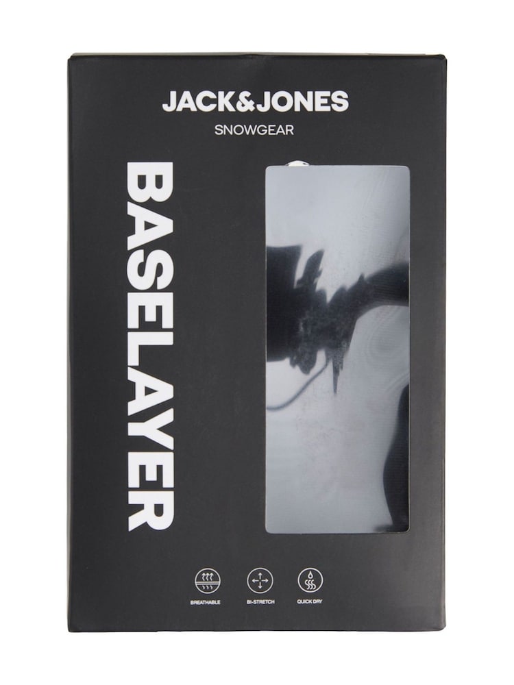 JACK & JONES Black Ski Baselayer Top and Bottom Set - Image 5 of 5