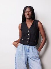 Albaray Tweed Black Waistcoat - Image 1 of 4