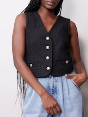 Albaray Tweed Black Waistcoat - Image 3 of 4