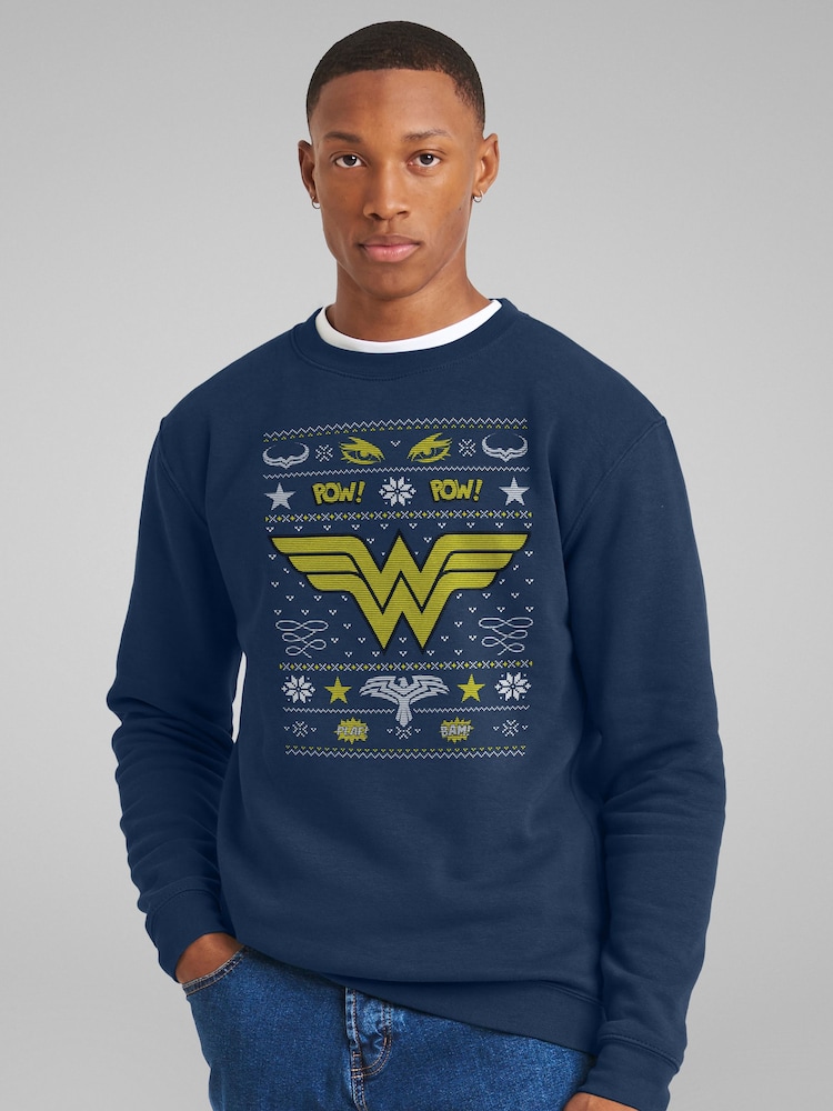 All + Every Blue Wonder Christmas Pow Pow Sweatshirt - Image 2 of 4 All + Every Blue Wonder Christmas Pow Pow Sweatshirt - Image 2 of 4