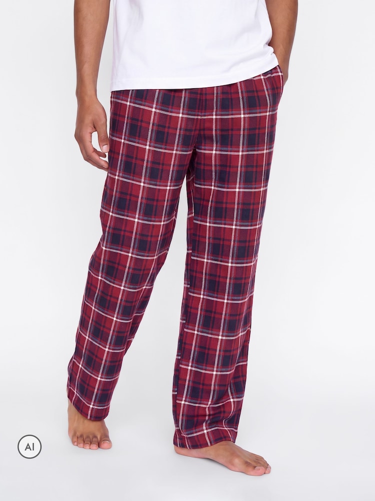 أحمر/أزرق - JACK & JONES Checked Lounge Bottoms Pyjamas - صورة 1 من 6 أحمر/أزرق - JACK & JONES Checked Lounge Bottoms Pyjamas - صورة 1 من 6