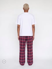 أحمر/أزرق - JACK & JONES Checked Lounge Bottoms Pyjamas - صورة 2 من 6