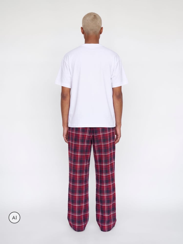 أحمر/أزرق - JACK & JONES Checked Lounge Bottoms Pyjamas - صورة 2 من 6 أحمر/أزرق - JACK & JONES Checked Lounge Bottoms Pyjamas - صورة 2 من 6