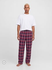 أحمر/أزرق - JACK & JONES Checked Lounge Bottoms Pyjamas - صورة 3 من 6