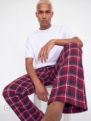 أحمر/أزرق - JACK & JONES Checked Lounge Bottoms Pyjamas - صورة 4 من 6