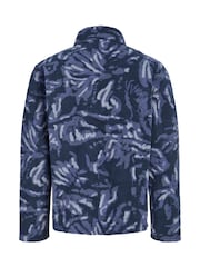 JACK & JONES Blue Half Zip Printed Fleece - Image 2 of 2