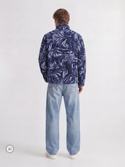 JACK & JONES Blue Half Zip Printed Fleece - Image 3 of 6