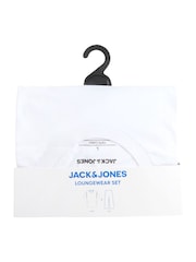JACK & JONES White Lounge Set With T-Shirt and Checked Bottoms - Image 5 of 5