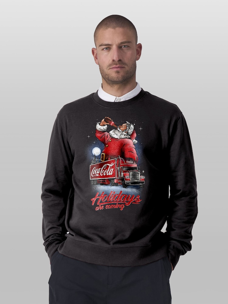 All + Every Coca Cola Santa And Truck Holidays Are Coming Sweatshirt - Bild 2 von 4 All + Every Coca Cola Santa And Truck Holidays Are Coming Sweatshirt - Bild 2 von 4