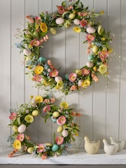 Green Easter Egg Floral Wreath - Image 2 of 6