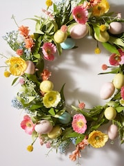 Green Easter Egg Floral Wreath - Image 3 of 6