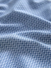 Dark Blue Regular Fit Trimmed Formal Short Sleeve Shirt - Image 7 of 8