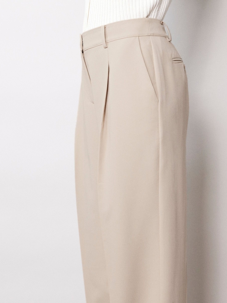Albaray Natural Tailored Pleat Front Trousers - Image 4 of 4