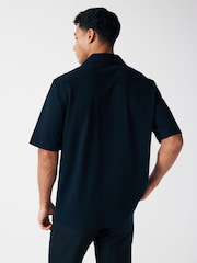 Fred Perry Panel Short Sleeve Resort Black Shirt - Image 3 of 5