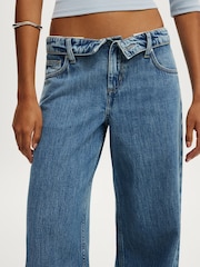 Cotton On Blue Low Rise Wide Jeans - Image 3 of 5