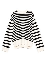 Albaray Stripe Cotton Crew Neck Black Jumper - Image 4 of 4