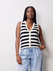 Albaray Blue Stripe Cardigan - Image 1 of 4