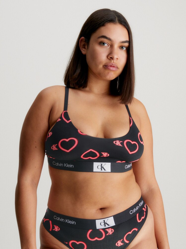 Calvin Klein Black 1996 Valentines Collection Heart Bralette - Image 4 of 6