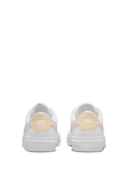 Nike White/Pale Pink Court Legacy Trainers - Image 4 of 8