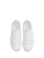 Nike White/Pale Pink Court Legacy Trainers - Image 5 of 8