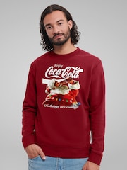 All + Every Red Coca Cola Holidays Are Coming Lights Sweatshirt - Image 1 of 4