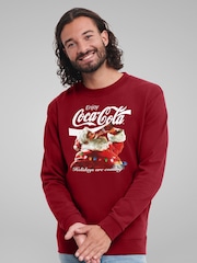 All + Every Red Coca Cola Holidays Are Coming Lights Sweatshirt - Image 2 of 4