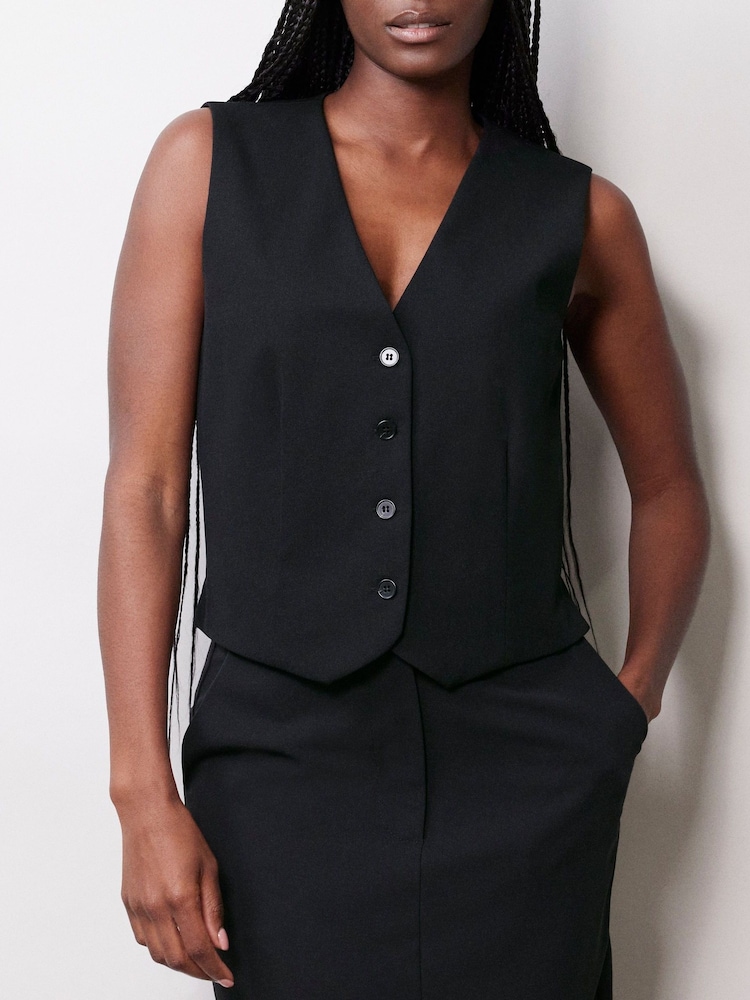 Albaray Tailored Black Waistcoat - Image 1 of 4