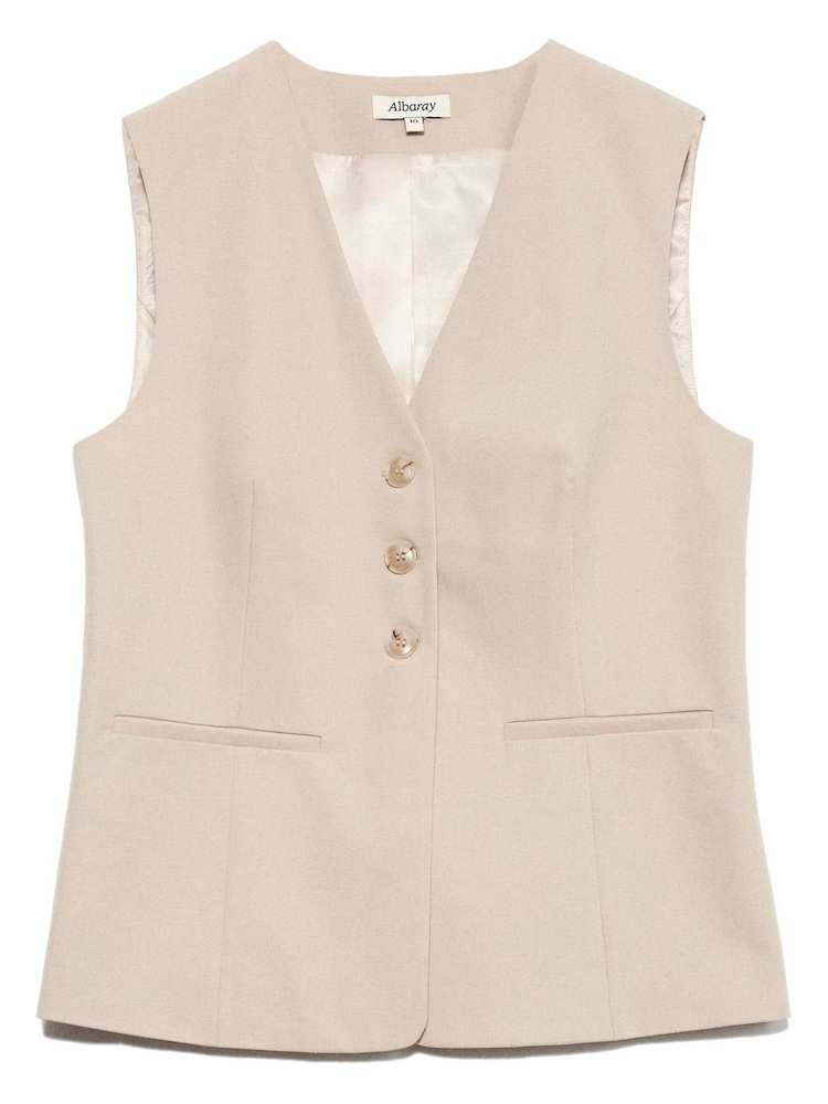 Albaray Natural Tailored Cutaway Waistcoat - Image 4 of 4