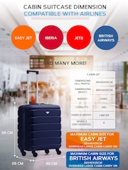 Flight Knight 56x45x25cm EasyJet Overhead 4 Wheel ABS Hard Case Cabin Carry On Hand Luggage - Image 3 of 6