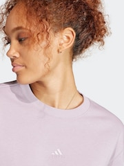 adidas Purple Sportswear All Szn Fleece Crop Sweatshirt - Image 6 of 8