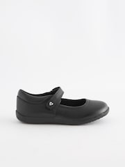 Black Standard Fit (F) Leather Junior Mary Jane Shoes - Image 2 of 5