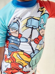 Marvel Red And Blue 2 Piece Sunsafe Top And Shorts Set (3mths-7yrs) - Image 3 of 6