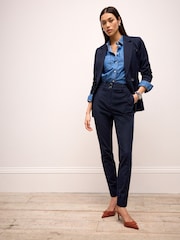 Navy Tailored Skinny Trousers - Image 1 of 7