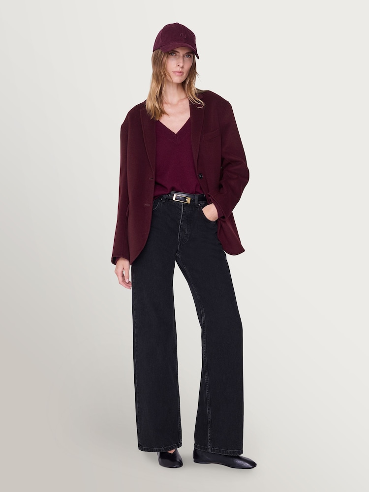 ANINE BING Red Jeremy Baseball Cap Ab Corduroy - Image 2 of 4