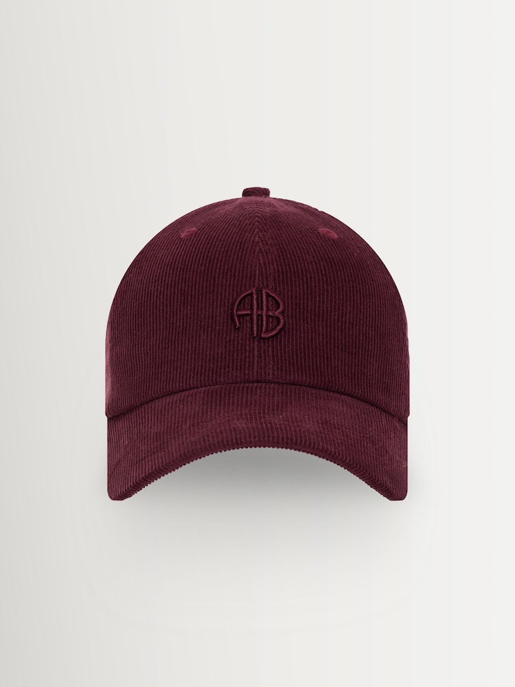 ANINE BING Red Jeremy Baseball Cap Ab Corduroy - Image 4 of 4