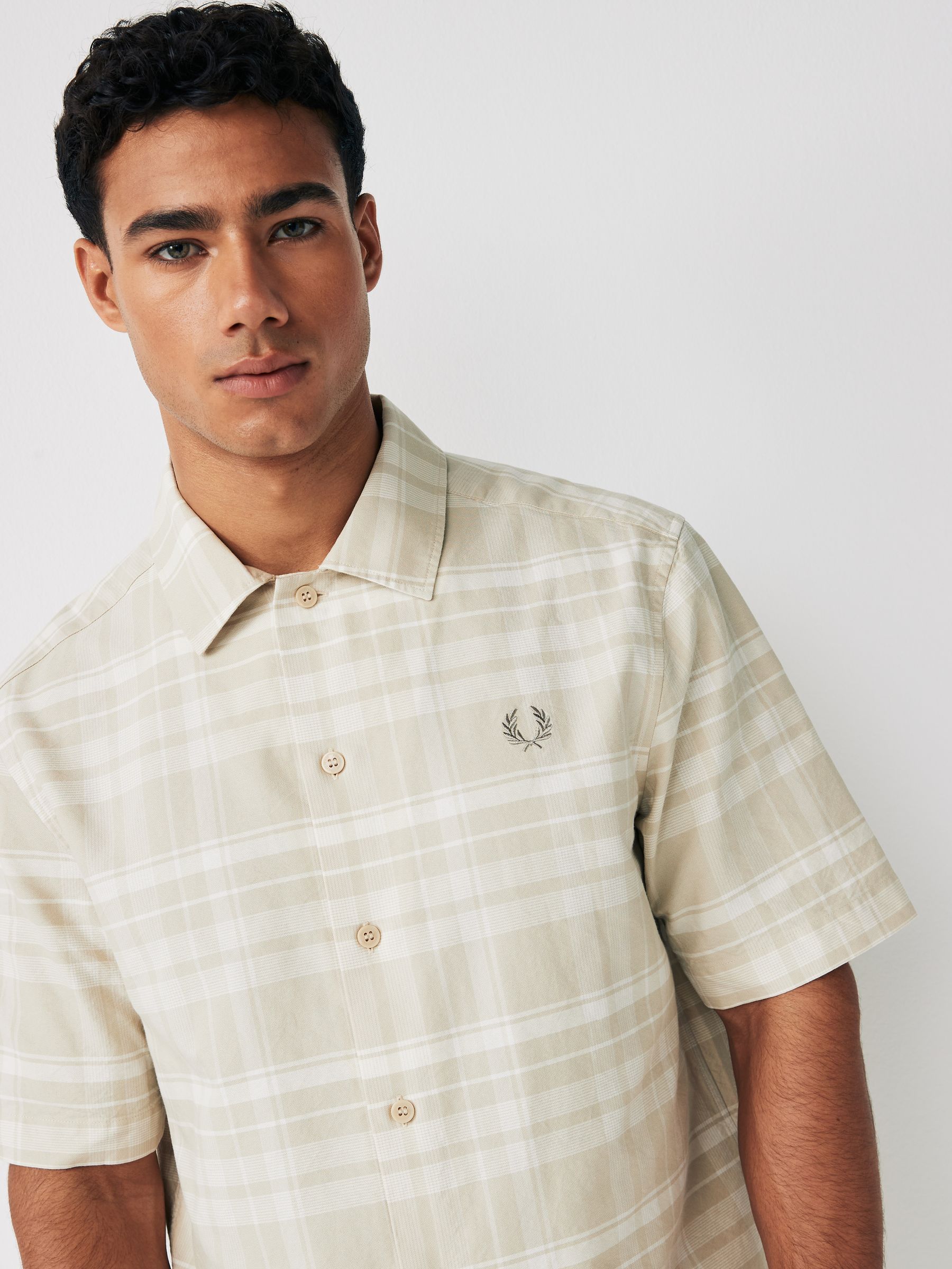 Fred perry short sleeve check shirt clearance