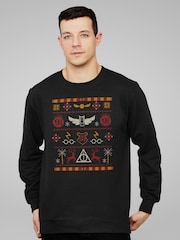All + Every Harry Potter Christmas Platform Nine And Three Quarters Sweatshirt - 4şəkildən 1 şəkil