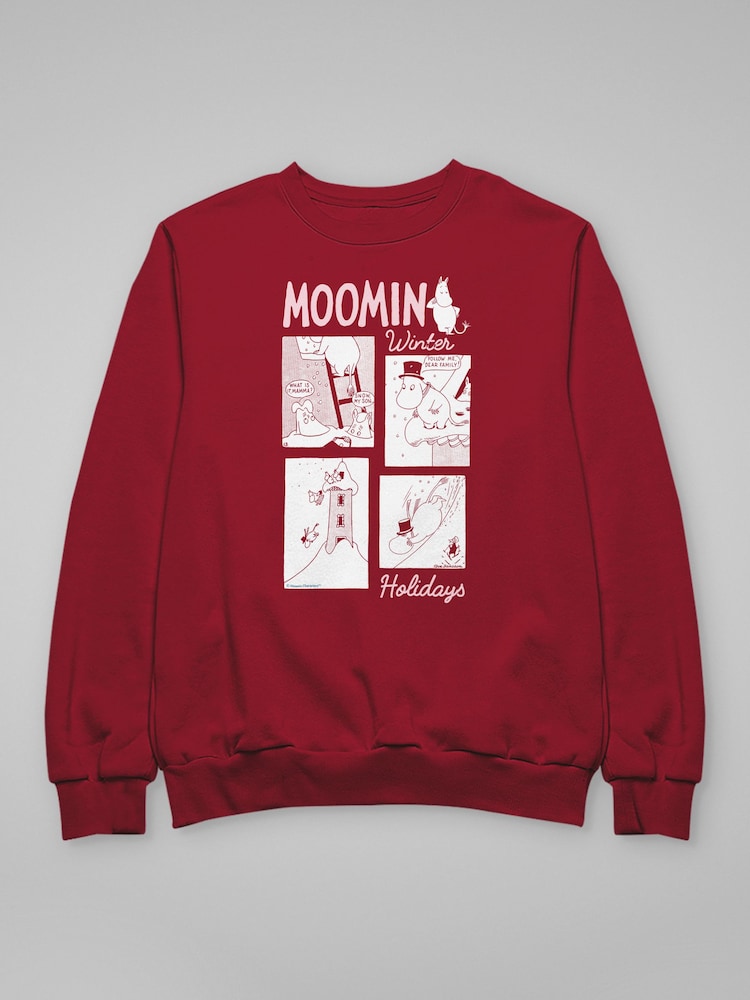 All + Every Moomins Snow Slide Moomin Winter Holidays Sweatshirt - Image 1 sur 2 All + Every Moomins Snow Slide Moomin Winter Holidays Sweatshirt - Image 1 sur 2