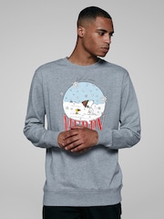 All + Every Grey Peanuts Snow Globe Merry Christmas Sweatshirt - Image 2 of 4