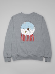 All + Every Grey Peanuts Snow Globe Merry Christmas Sweatshirt - Image 4 of 4