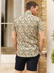 Chrysanthemum Slim Fit Short Sleeve Morris & Co. at Next Signature Print Shirt - Image 2 of 6