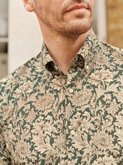 Chrysanthemum Slim Fit Short Sleeve Morris & Co. at Next Signature Print Shirt - Image 4 of 6