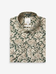 Chrysanthemum Slim Fit Short Sleeve Morris & Co. at Next Signature Print Shirt - Image 5 of 6